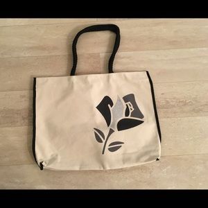 CLASSIC BLACK & WHITE CANVAS TOTE BAG